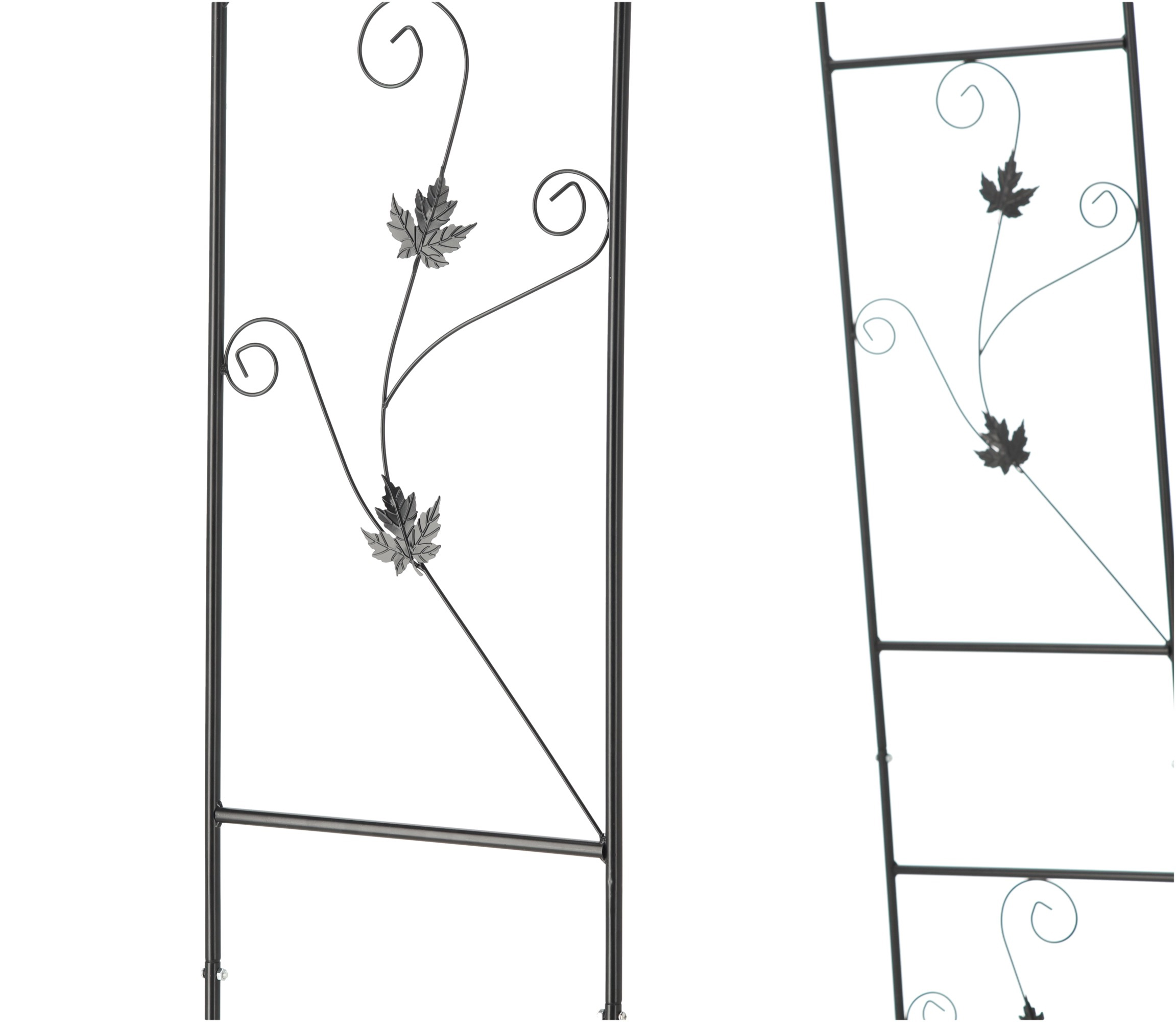 Pergola gradina pentru plante cataratoare cu ancore montaj, structura otel, 114x37x230 cm, verde inchis - imagine 6