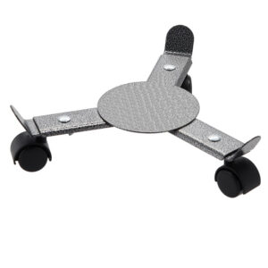 Suport ghiveci cu roti pentru plante, diametru reglabil 22-30 cm, inaltime 7 cm, negru