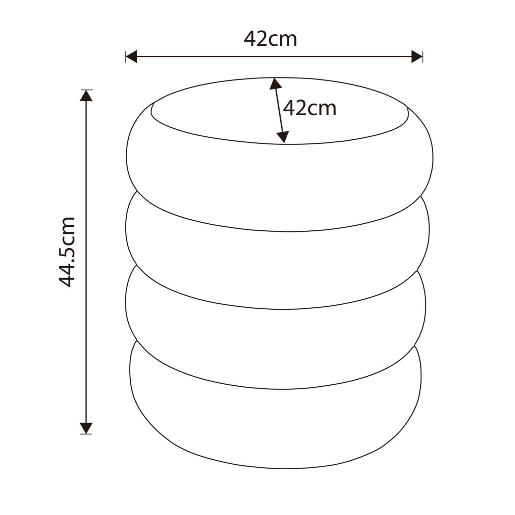 Taburet tapitat Snuggo cu spatiu de depozitare, velur, diametru 42 cm, inaltime 45 cm, alb - imagine 10