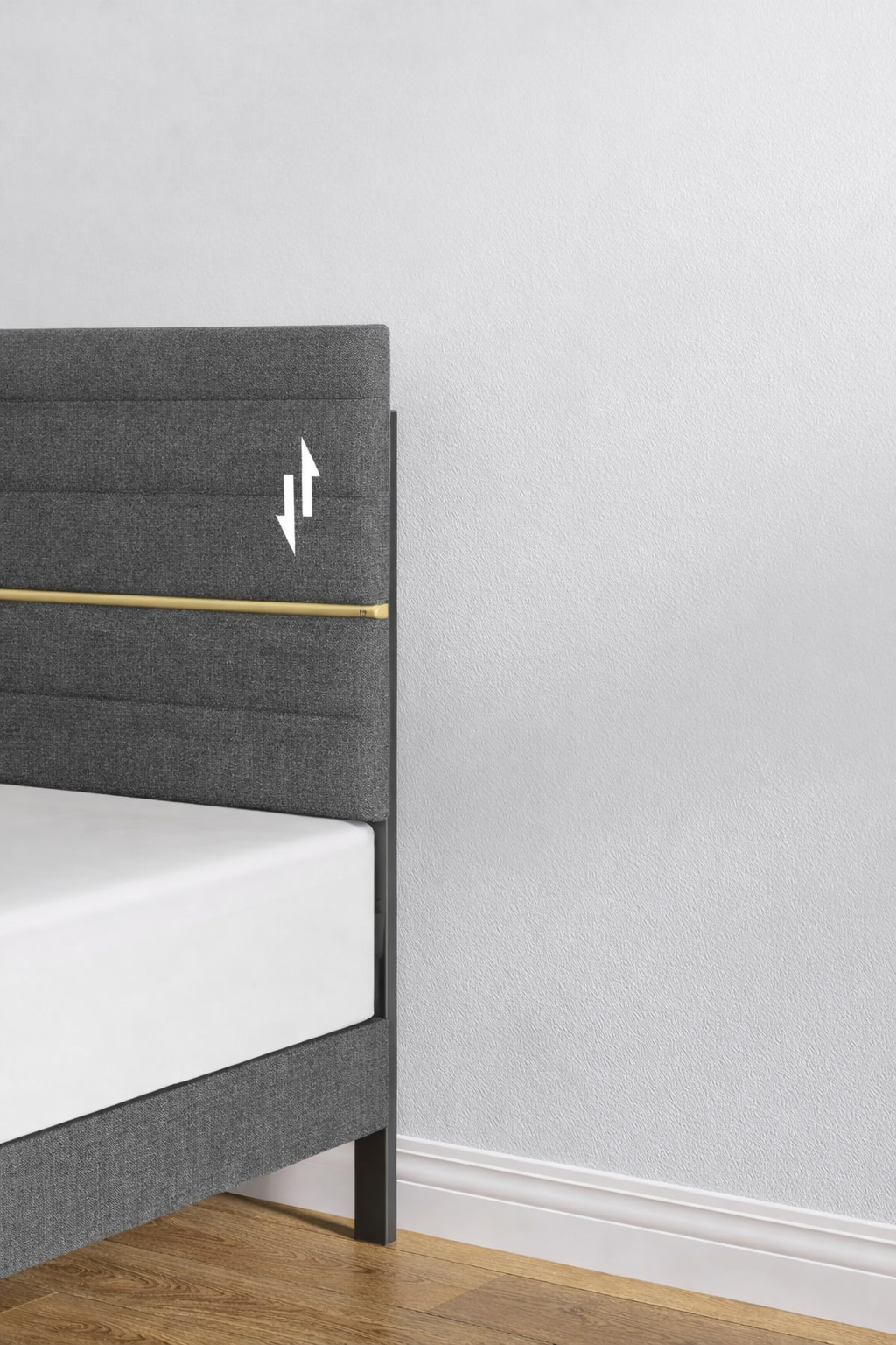 VASAGLE Pat tapitat 140x200 cm, cu tablie capitonata, somiera din lemn masiv reglabila, structura metalica, gri inchis - imagine 6