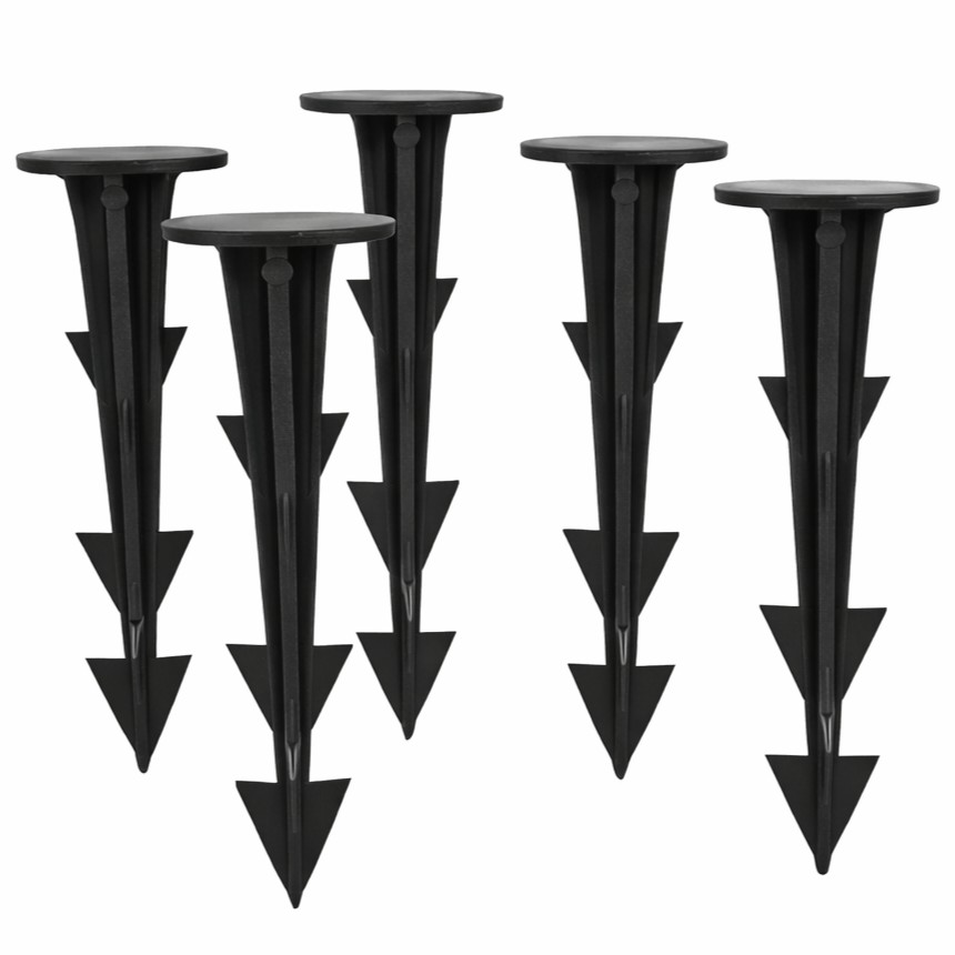 Set 100 cuie plastic fixare folii, tip ancora harpon, 120 mm, negru