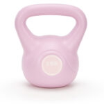 Kettlebell 2 kg, bitum cu invelis rezistent ABS, 16x19 cm, roz