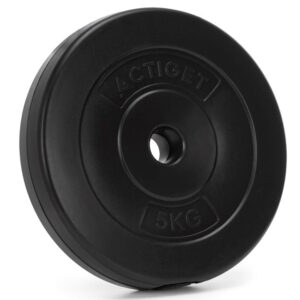Disc greutate haltera 5 kg, 31 mm, compozit bitumic, PP, 26x5 cm, negru