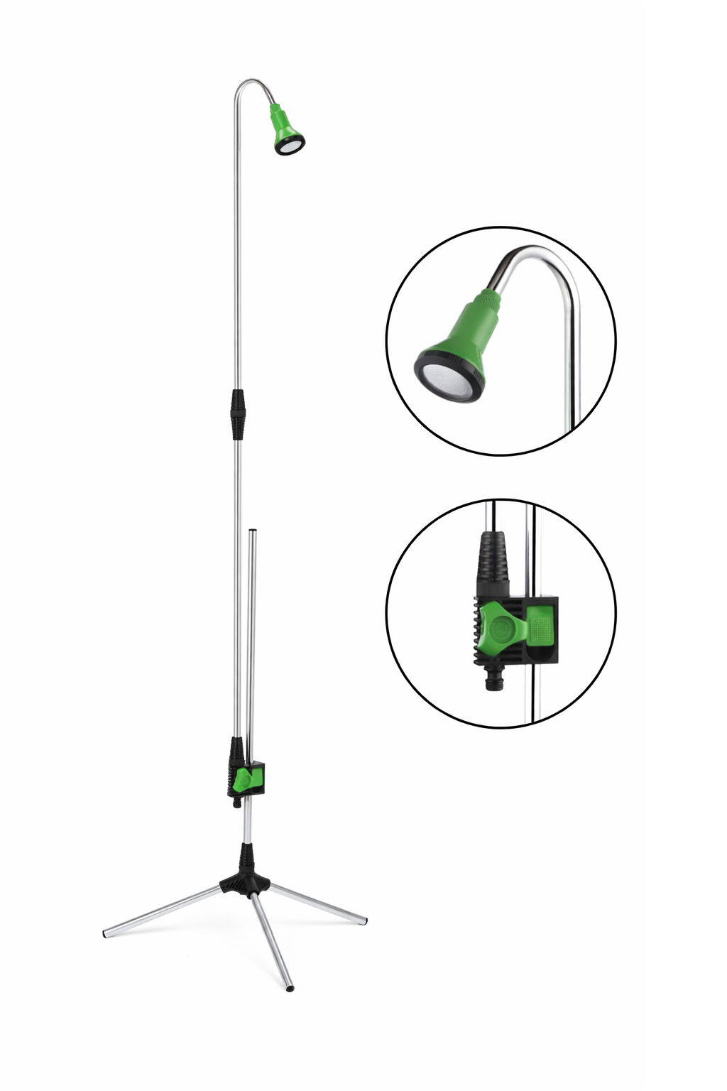 Dus de gradina pe trepied cu conectare la furtun, reglabil pe inaltime, utilizare exterior, 210 cm - imagine 4