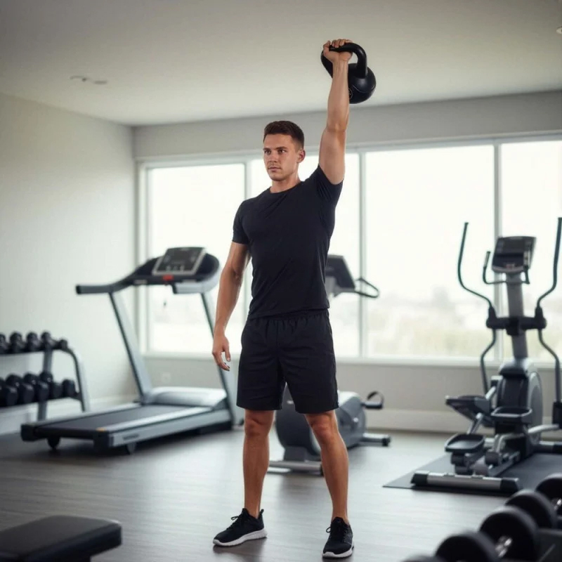 Kettlebell 10 kg, bitum cu invelis rezistent ABS, 25x27 cm, negru - imagine 6