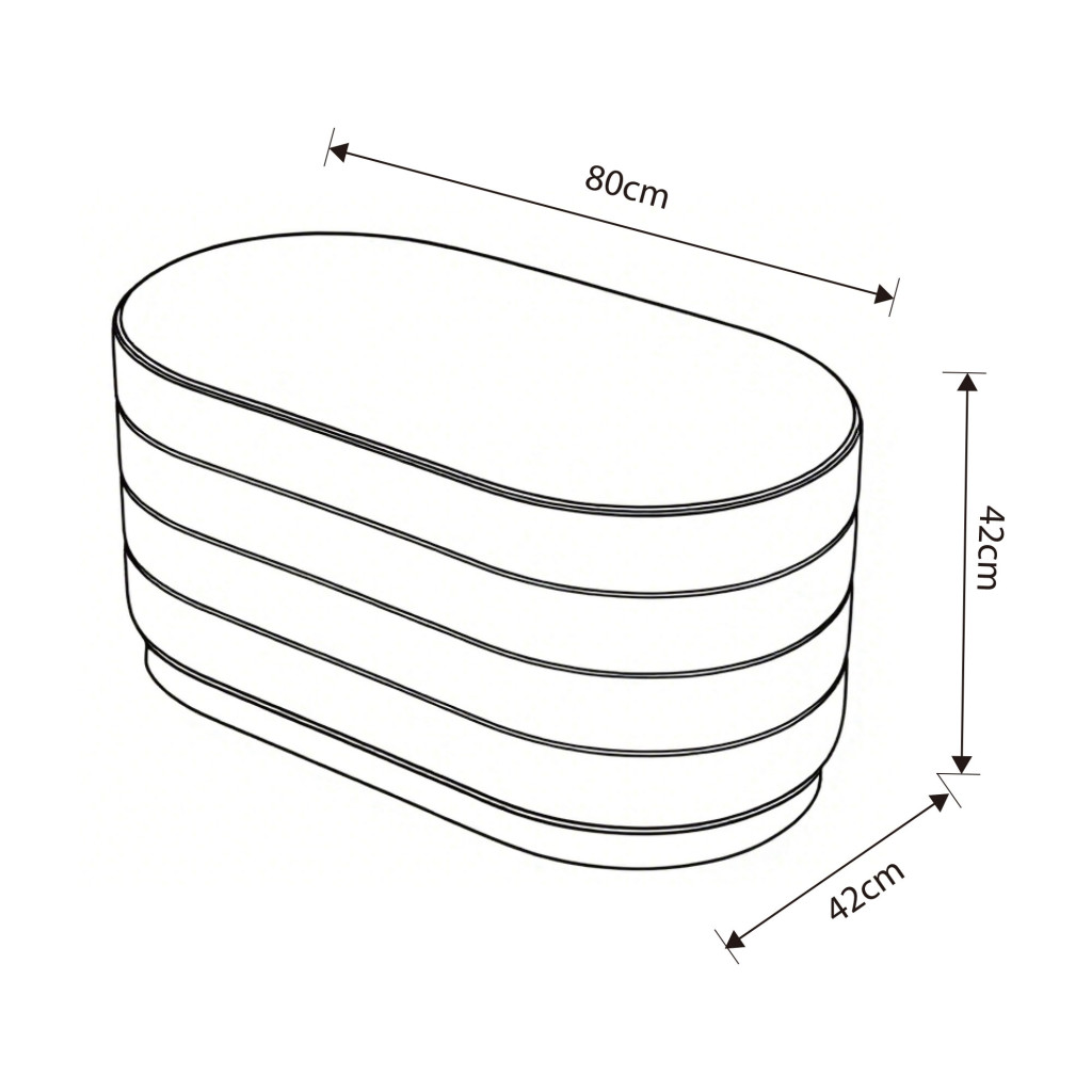 Bancheta tip puf cu depozitare, tapiterie velur, 80x42x42 cm, roz pudrat - imagine 2