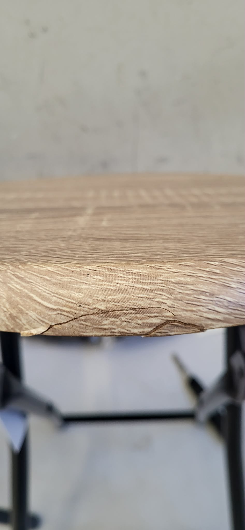 RESIGILAT: Taburet pliabil 5Five cu sezut MDF si cadru metalic, 30x46 cm, bej - imagine 3