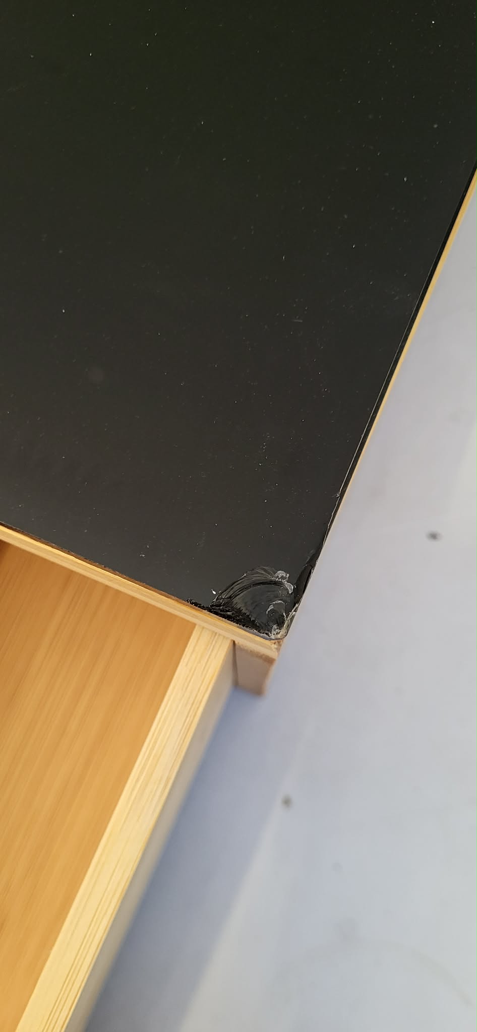 RESIGILAT: Suport capsule cafea 5Five Blackbamboo, cu sertar, bambus si sticla, 30x30x10 cm, natur si negru - imagine 4