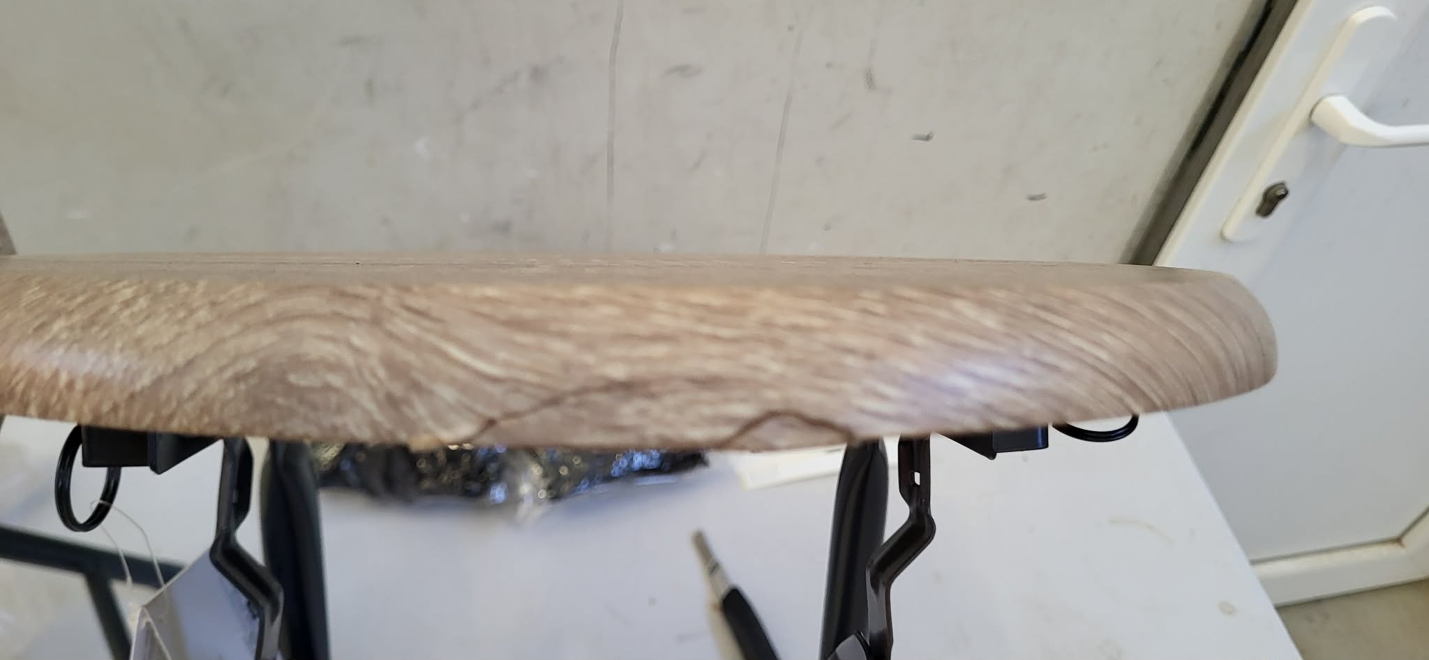 RESIGILAT: Taburet pliabil 5Five cu sezut MDF si cadru metalic, 30x46 cm, bej - imagine 2