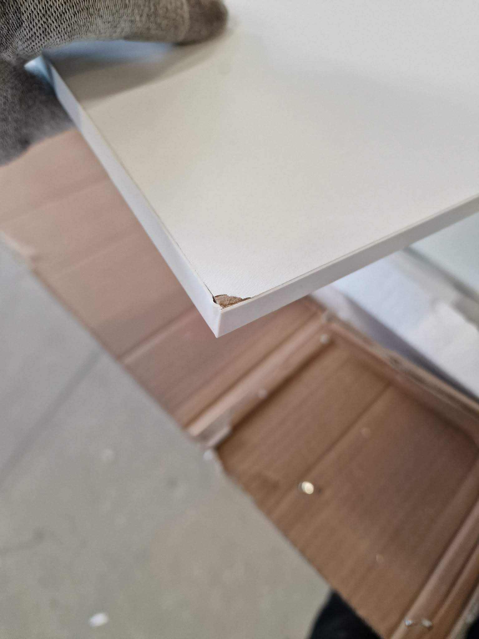 RESIGILAT: Masa de toaleta cu oglinda, iluminare LED reglabila, 2 sertare, MDF, 90x40x145 cm, alb - imagine 3