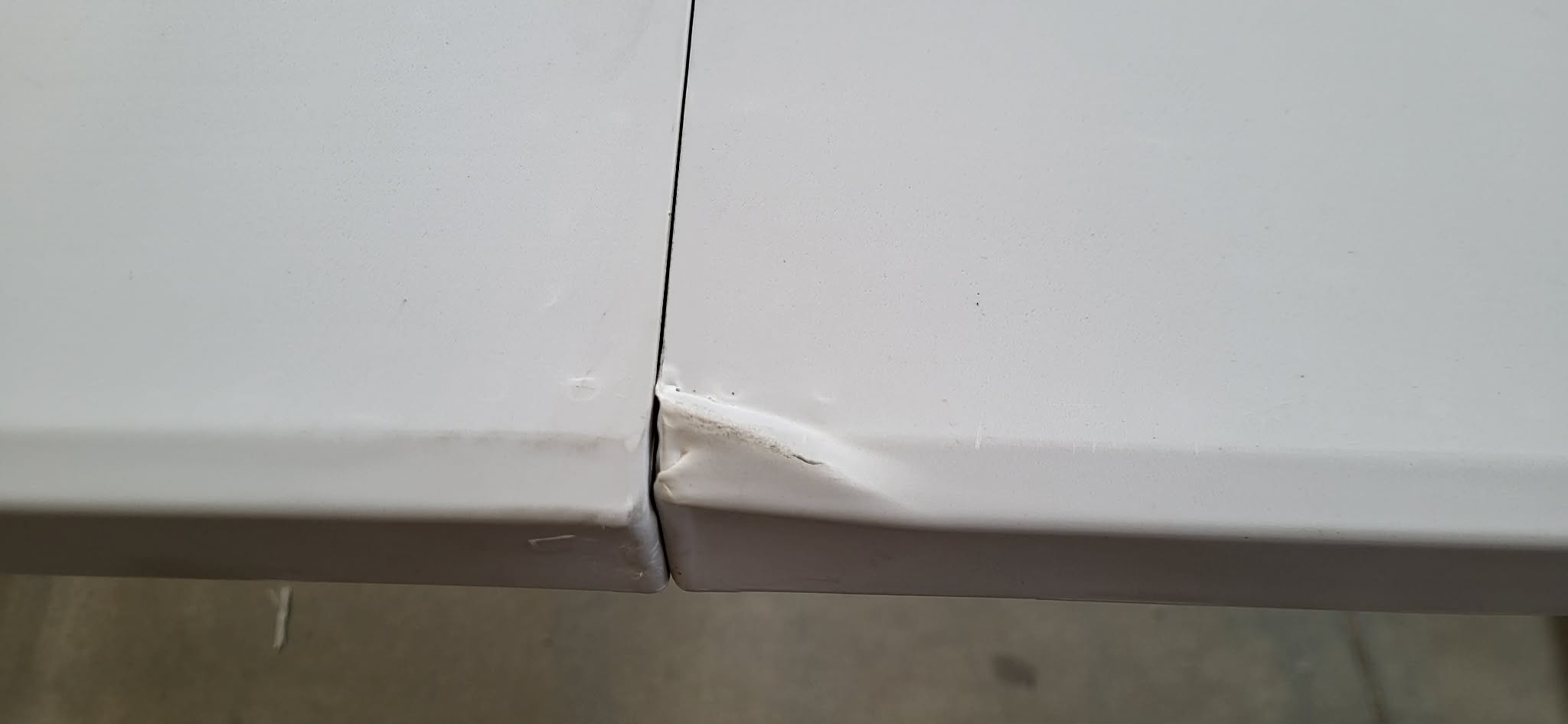 RESIGILAT: Masa dreptunghiulara pliabila multifunctionala, reglabila pe inaltime, 120x75x60cm, alba - imagine 2