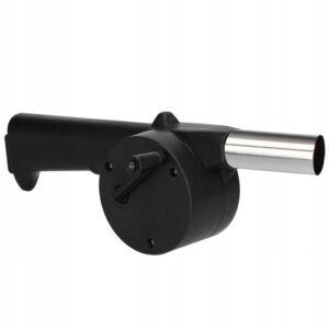 Suflanta manuala pentru aprins gratar, foc sau semineu, cu manivela, 25 cm, negru