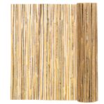 Panou paravan gard din bambus natural, inaltime 180 cm, lungine 300 cm, lamele 15mm, maro natur