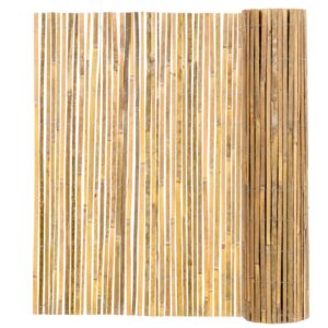 Panou paravan gard din bambus natural, inaltime 180 cm, lungine 300 cm, lamele 15mm, maro natur