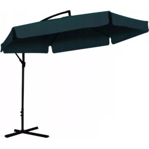 Umbrela gradina tip banana cu mecanism inclinare, impermeabila, diametru 300 cm, husa inclusa, verde