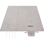 SONGMICS Patura picnic impermeabila 200x200 cm, cu ancore de fixare, pliabila, lavabila, multistrat, kaki cu model tropical