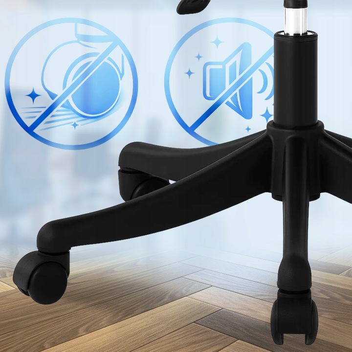 Scaun birou ergonomic, reglabil, cu suport lombar si tetiera, plasa mesh, maxim 120 kg, 50x50x126 cm, negru - imagine 9