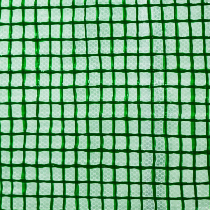 Folie pentru sera gradina 400x250x200 cm, 140 g/m², armata cu plasa, UV4, 9 ferestre, verde - imagine 8