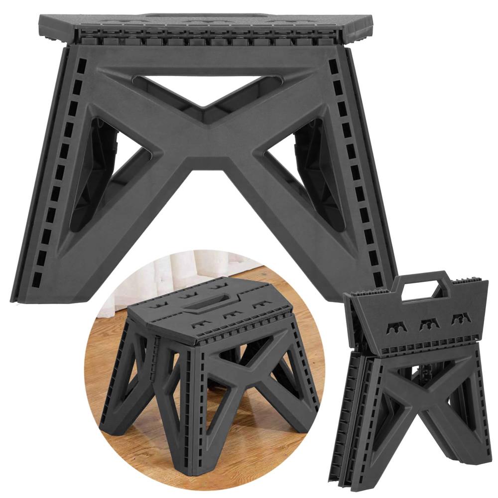 Scaun inaltator multifunctional tip scara, 100 kg, compact, cu maner, 31x23x23 cm, gri - imagine 2