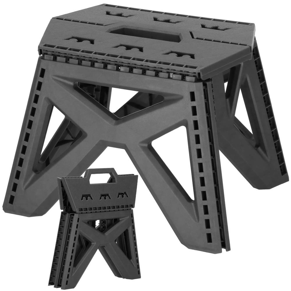 Scaun inaltator multifunctional tip scara, 100 kg, compact, cu maner, 31x23x23 cm, gri - imagine 4