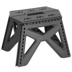 Scaun inaltator multifunctional tip scara, 100 kg, compact, cu maner, 31x23x23 cm, gri