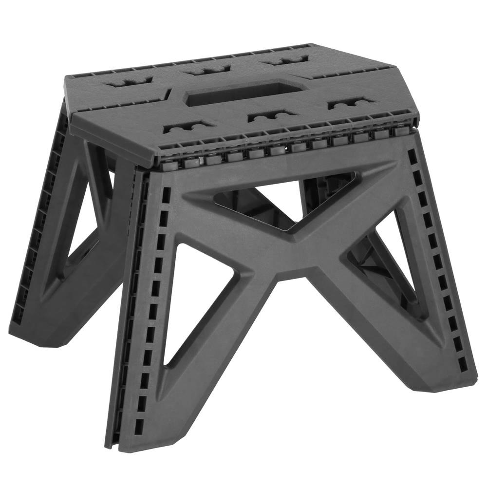 Scaun inaltator multifunctional tip scara, 100 kg, compact, cu maner, 31x23x23 cm, gri