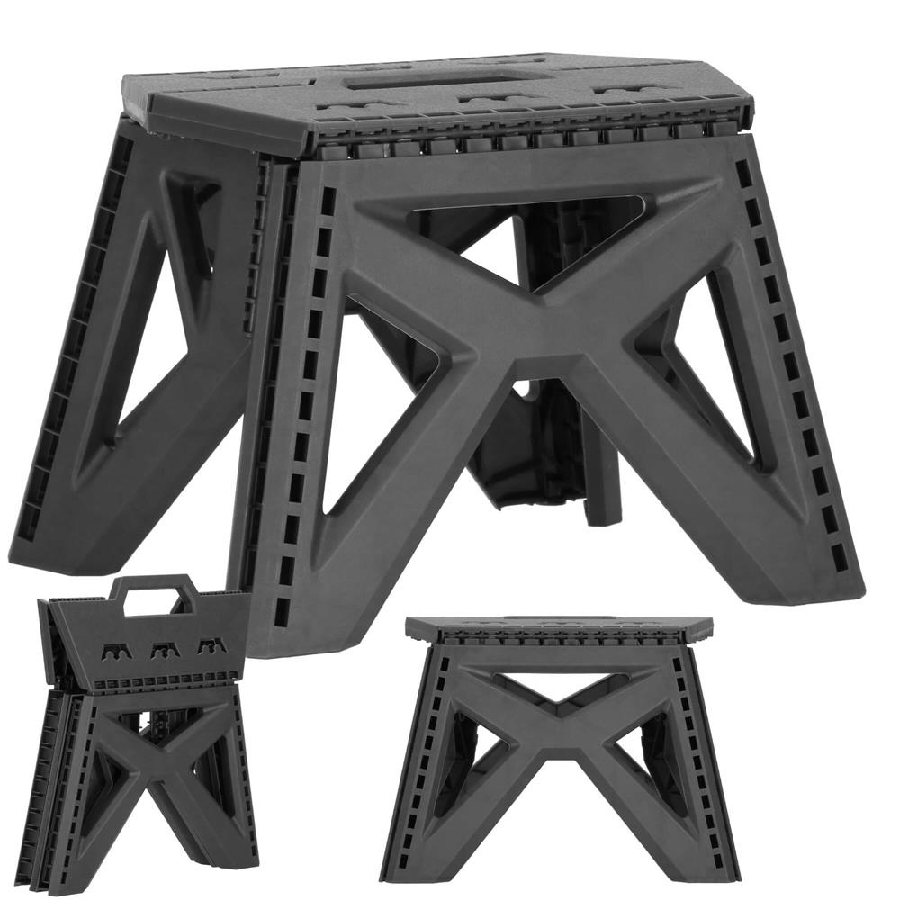 Scaun inaltator multifunctional tip scara, 100 kg, compact, cu maner, 31x23x23 cm, gri - imagine 5