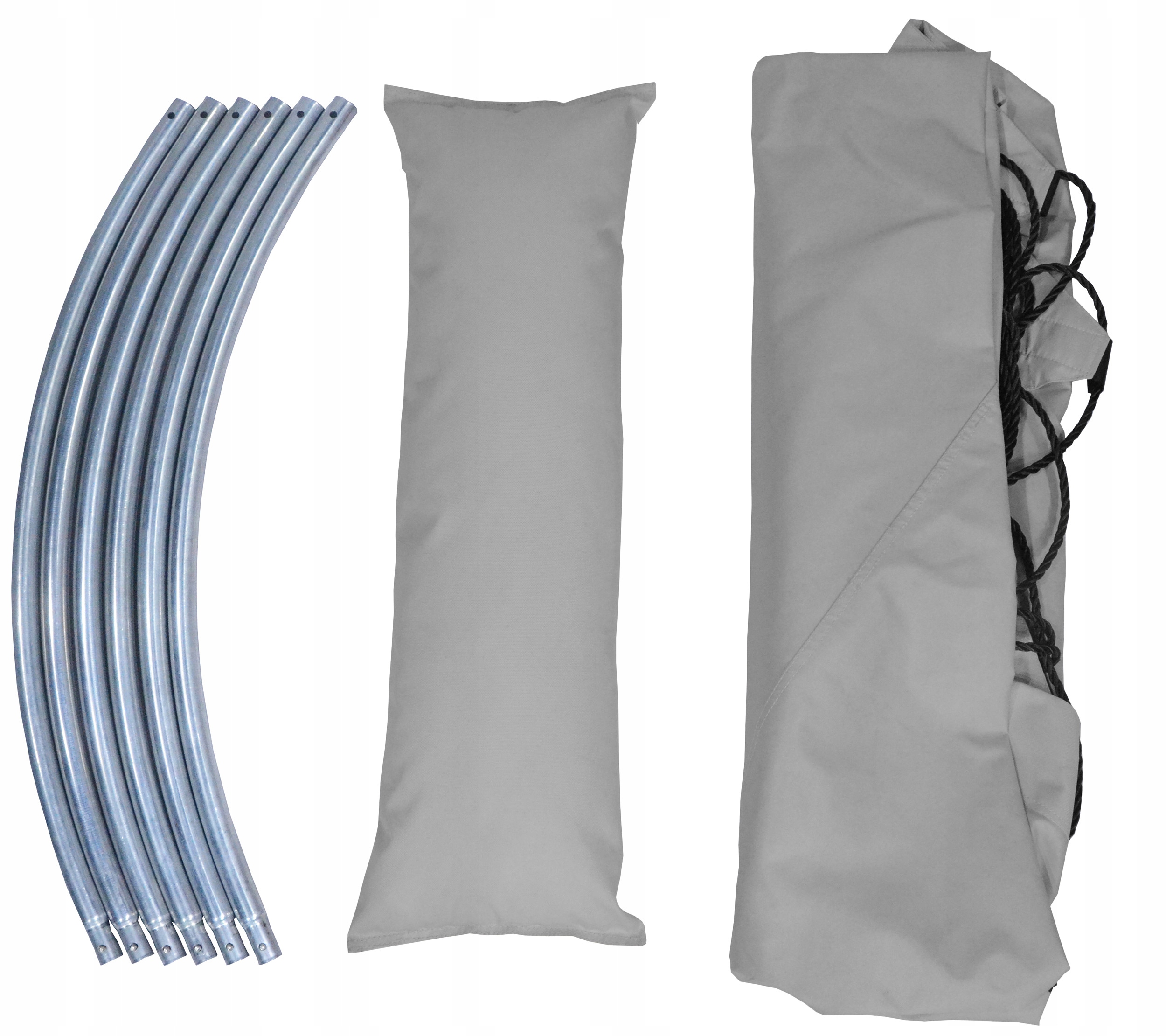 Leagan de gradina XXL Sersimo, suspendat tip pat, 150cm, gri - imagine 3