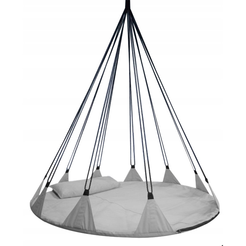 Leagan de gradina XXL Sersimo, suspendat tip pat, 150cm, gri - imagine 2