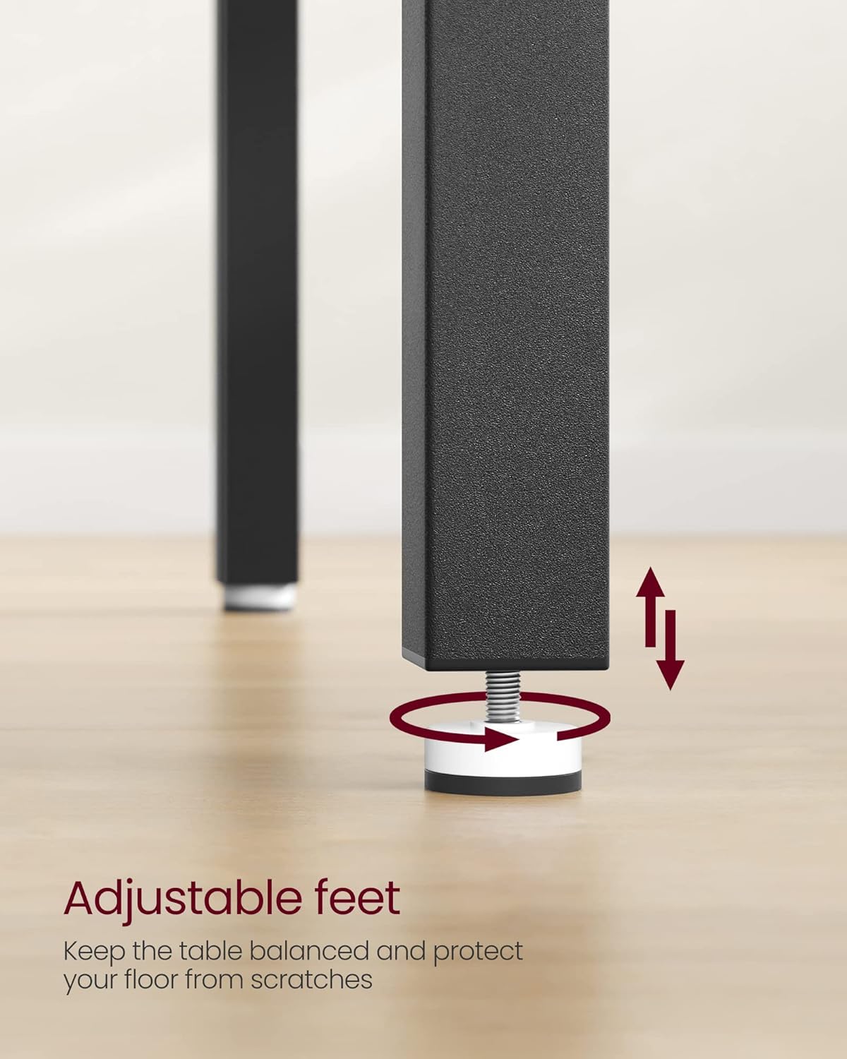 VASAGLE Masa de bucatarie pentru 4 persoane, cadru metalic, stil industrial, 110x70x77 cm, maro rustic - imagine 3