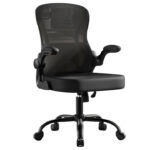 SONGMICS Scaun de birou ergonomic, reglabil pe inaltime, suport lombar, functie balans, 60x60x105 cm, negru