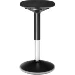 SONGMICS Taburet birou ergonomic, inclinare multidirectionala, rotativ 360°, reglabil pe inaltime 56-81 cm, negru