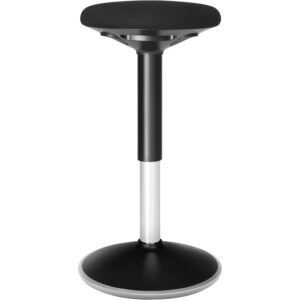 SONGMICS Taburet birou ergonomic, inclinare multidirectionala, rotativ 360°, reglabil pe inaltime 56-81 cm, negru