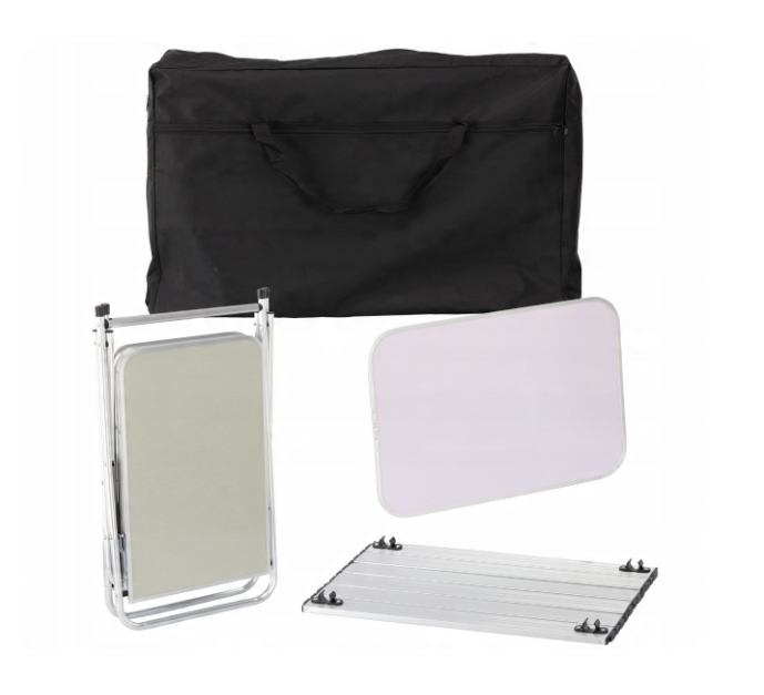 Bucatarie de camping pliabila cu 3 blaturi, cadru aluminiu, portabila pentru exterior, 175x40x111 cm - imagine 7