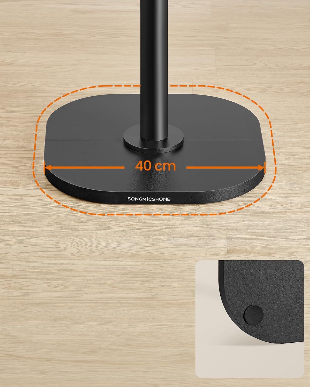 SONGMICS Cuier de podea, cu 8 carlige rezistente, pentru haine, palarii si genti, 175 cm, negru - imagine 6