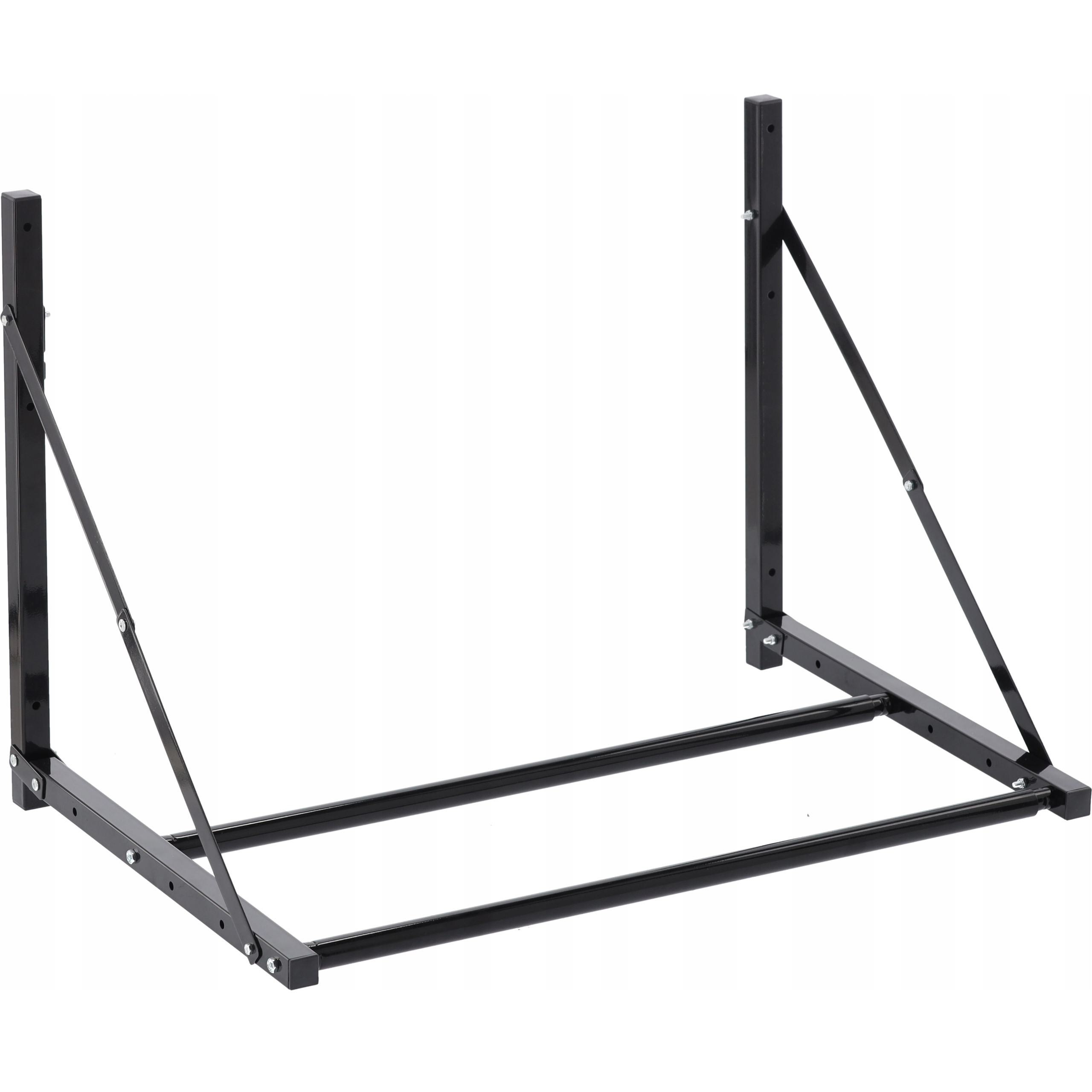 Suport suspendat pentru anvelope reglabil, montaj pe perete cu kit instalare inclus, 120x56x50 cm, negru - imagine 12