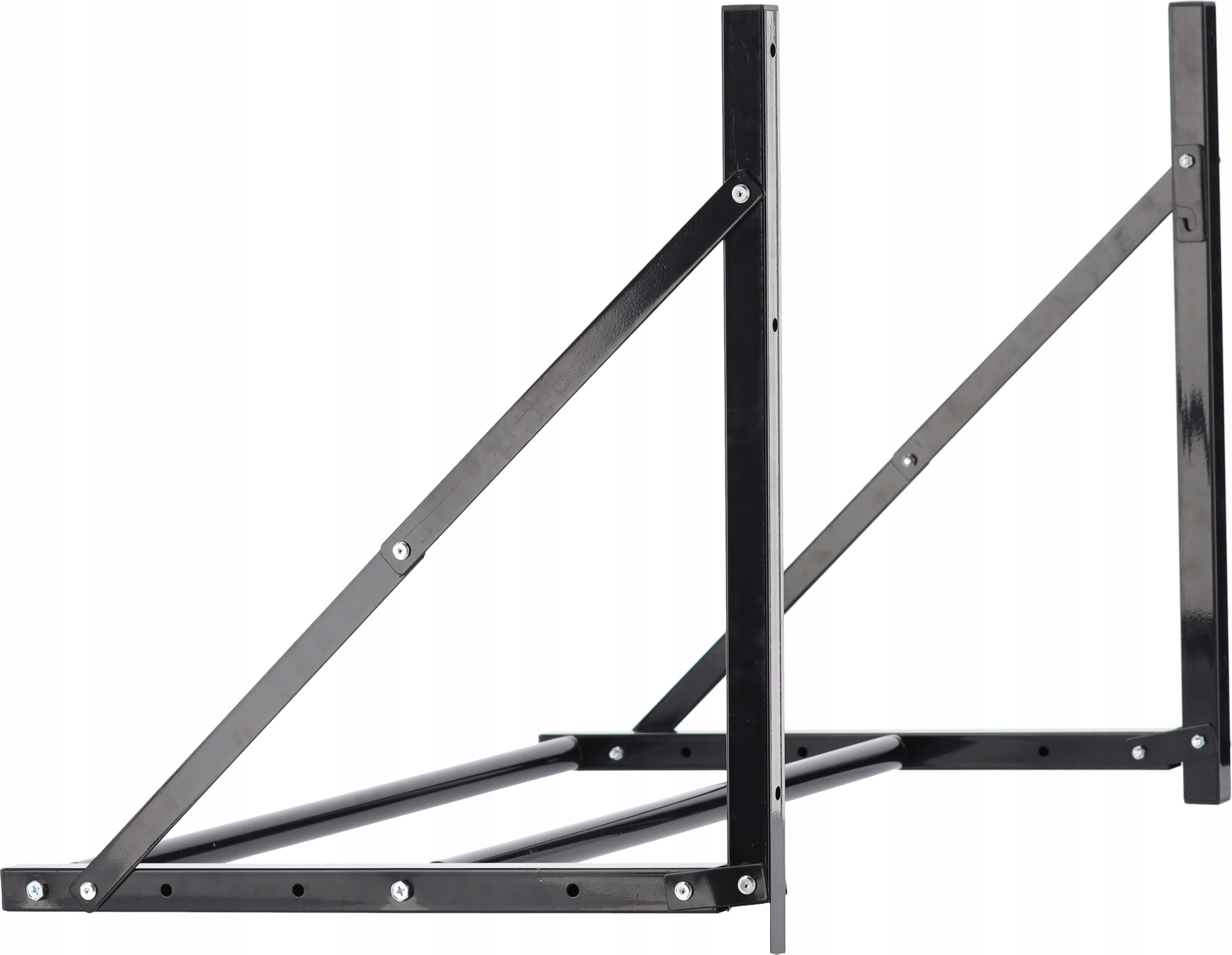 Suport suspendat pentru anvelope reglabil, montaj pe perete cu kit instalare inclus, 120x56x50 cm, negru - imagine 10