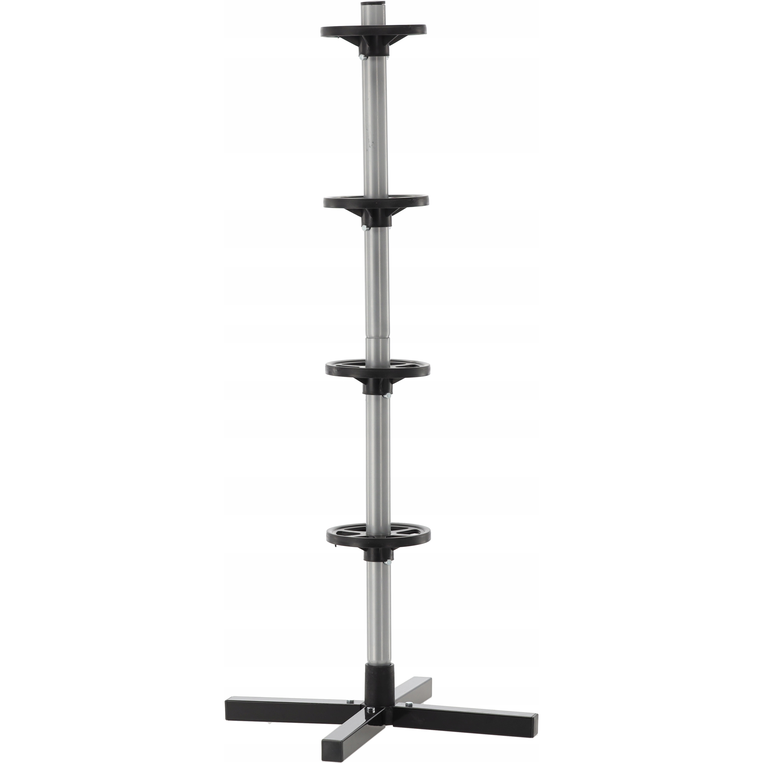 Suport depozitare anvelope 4 roti, cadru metalic, 45x45x105 cm, capacitate 100 kg, negru - imagine 2