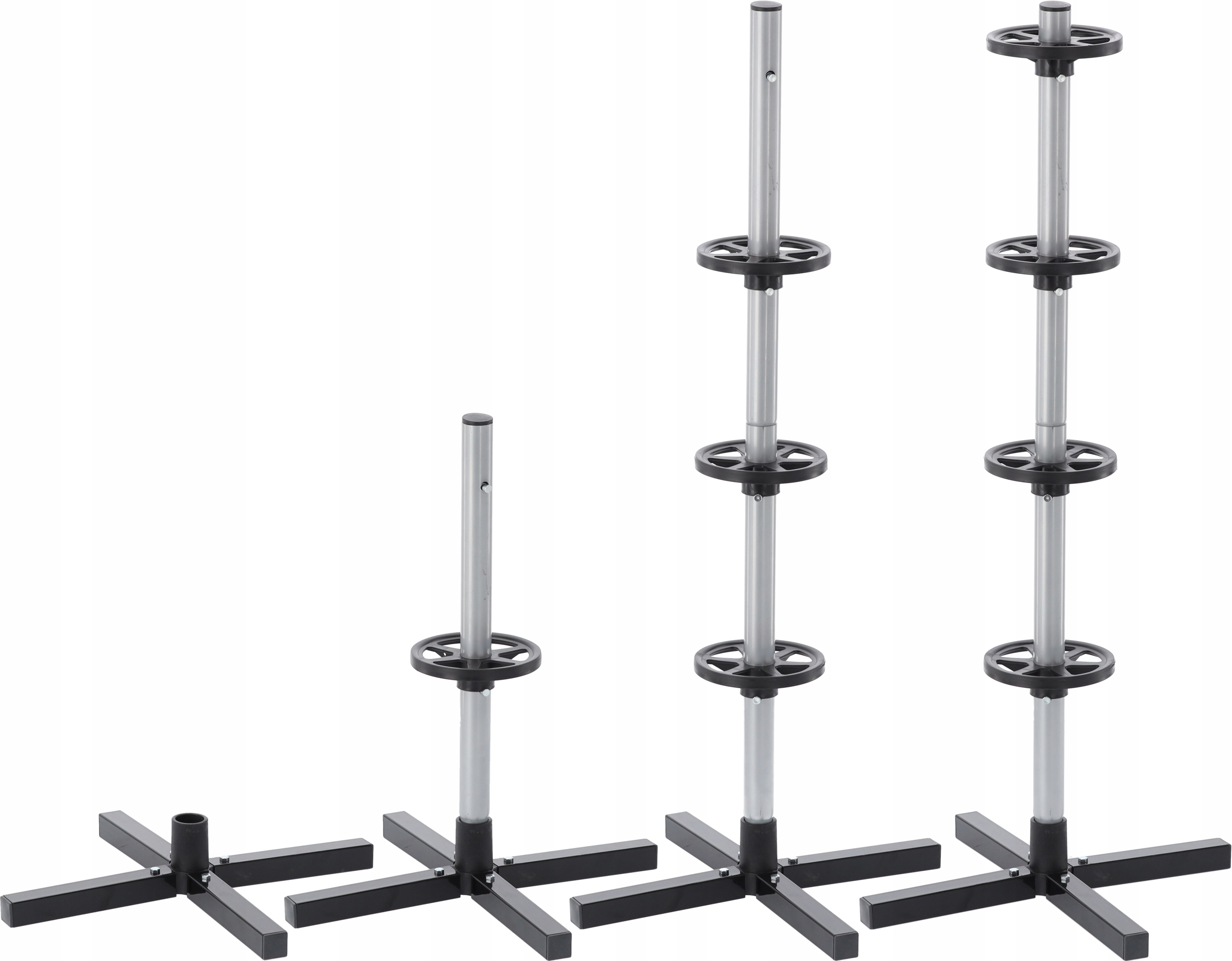 Suport depozitare anvelope 4 roti, cadru metalic, 45x45x105 cm, capacitate 100 kg, negru - imagine 9