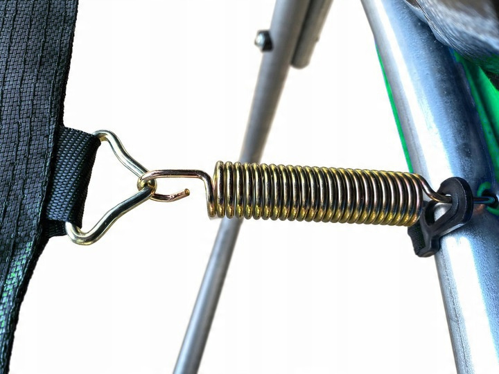 Trambulina gradina 312 cm cu scara si plasa interioara, maxim 150 kg, verde - imagine 3