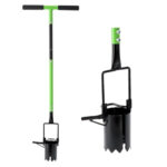 Plantator manual pentru rasaduri cu reglaj inaltime, 108 cm, otel, negru