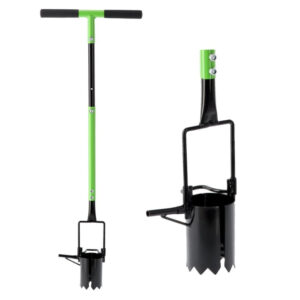 Plantator manual pentru rasaduri cu reglaj inaltime, 108 cm, otel, negru