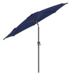 SONGMICS Umbrela de gradina, cu manivela pentru deschidere, sistem inclinare, 300cm, albastru inchis