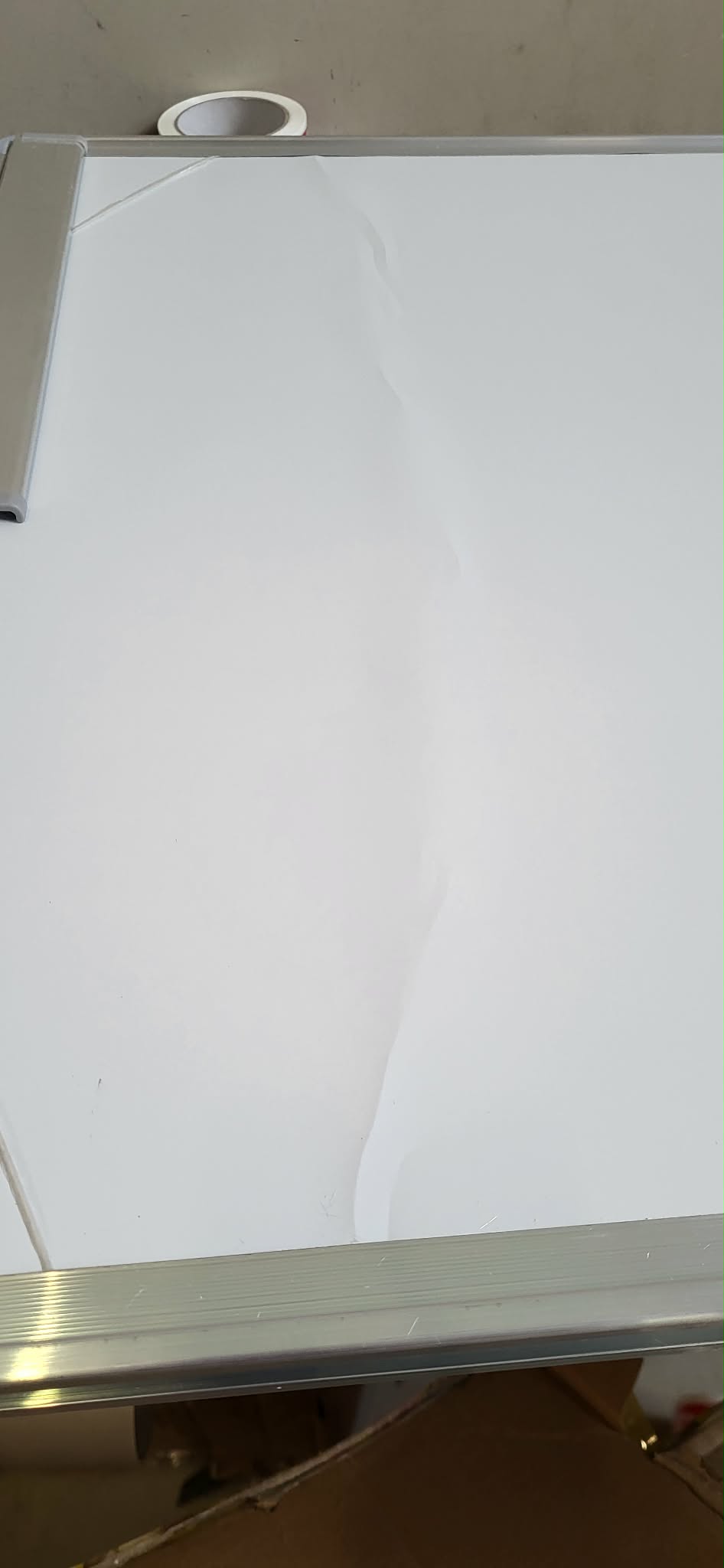 RESIGILAT: Flipchard magnetic cu picior, mobil pe role, inaltime ajustabila, 70x100cm, alb - imagine 5