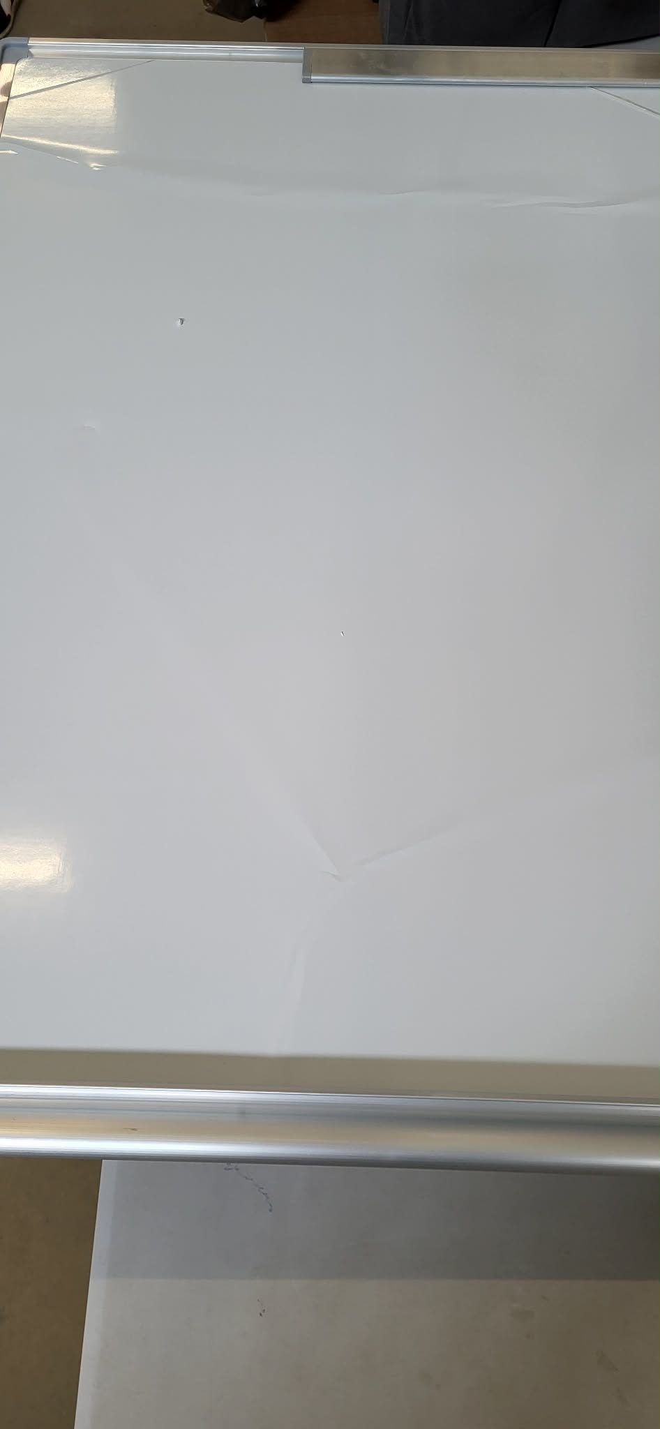 RESIGILAT: Flipchard magnetic cu picior, mobil pe role, inaltime ajustabila, 70x100cm, alb - imagine 6