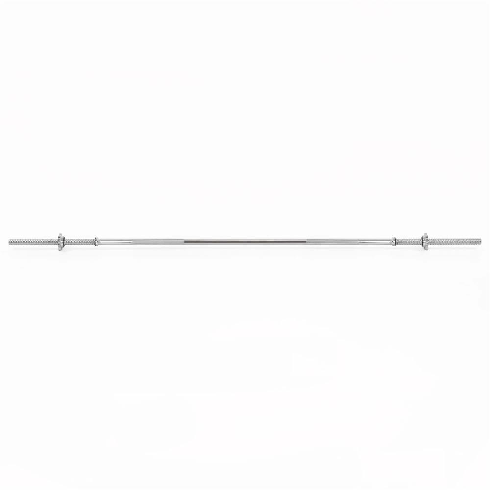 Bara haltera pentru greutati, 180 cm, diametru 28 mm, otel cromat, incarcare maxima 160 kg, argintiu - imagine 13