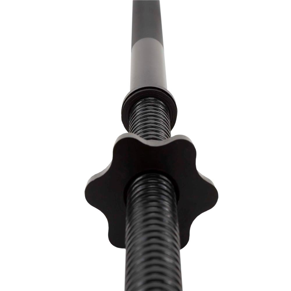 Bara haltera dreapta pentru greutati 180 cm, diametru 25 mm, otel, incarcare maxima 140 kg, negru - imagine 12