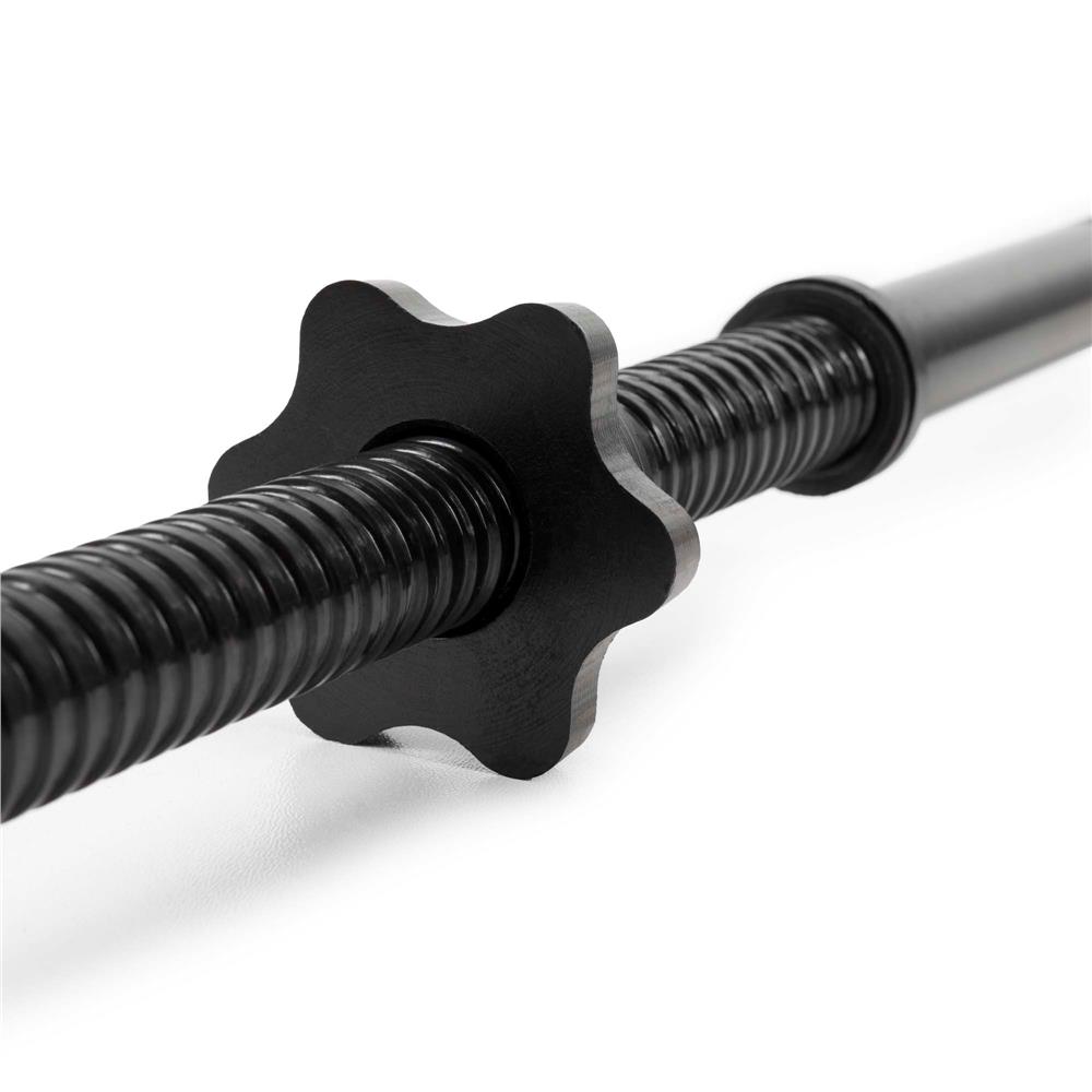 Bara haltera dreapta pentru greutati 180 cm, diametru 25 mm, otel, incarcare maxima 140 kg, negru - imagine 11
