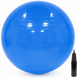 Minge pentru fitness 55 cm, antiderapanta, cu pompa inclusa, maxim 150 kg, albastru