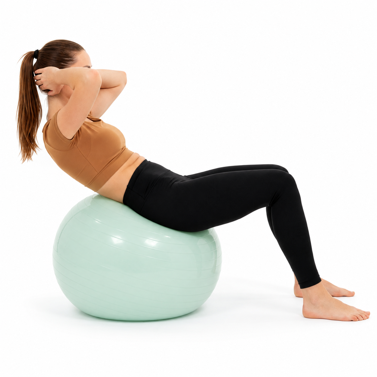 Minge pentru fitness 65 cm, antiderapanta, cu pompa inclusa, maxim 150 kg, verde menta - imagine 5